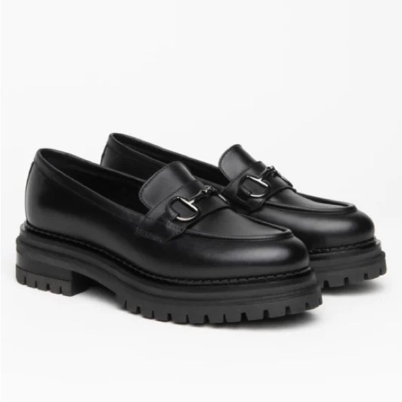 Made in ItalyNatural Leather Chunky Horse-bit Loafer by Nero Giardini NEW